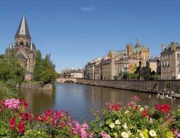 Blick auf die Mosel in Metz © Philippe Gisselbrecht / Office de Tourisme Metz