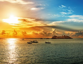 Sonnenuntergang an der Adria bei Dubrovnik &copy; Dirk Petersen