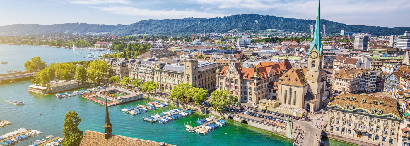 Blick auf die Altstadt von Zürich