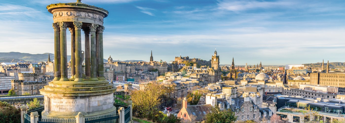 Aussicht vom Calton Hill in Edinburgh