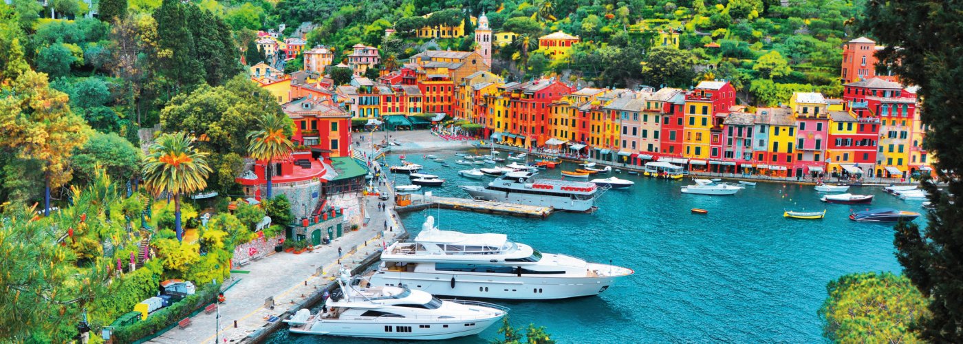 Blick auf Bucht von Portofino