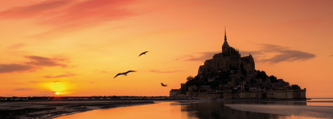 Sonnenuntergang am Mont St. Michel