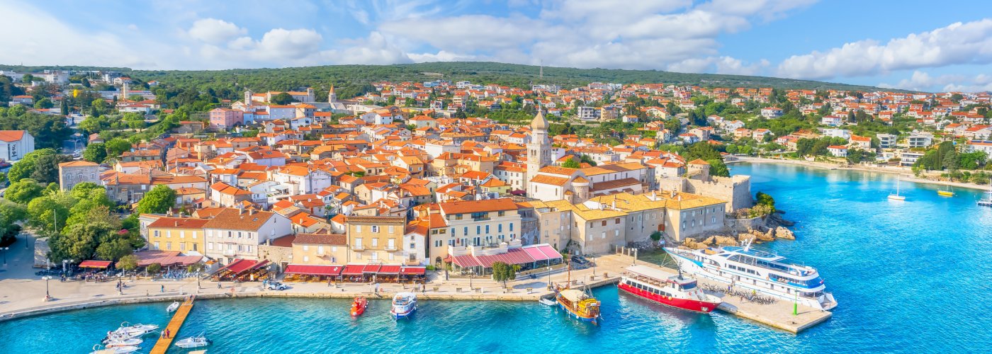 Blick auf die Stadt Krk